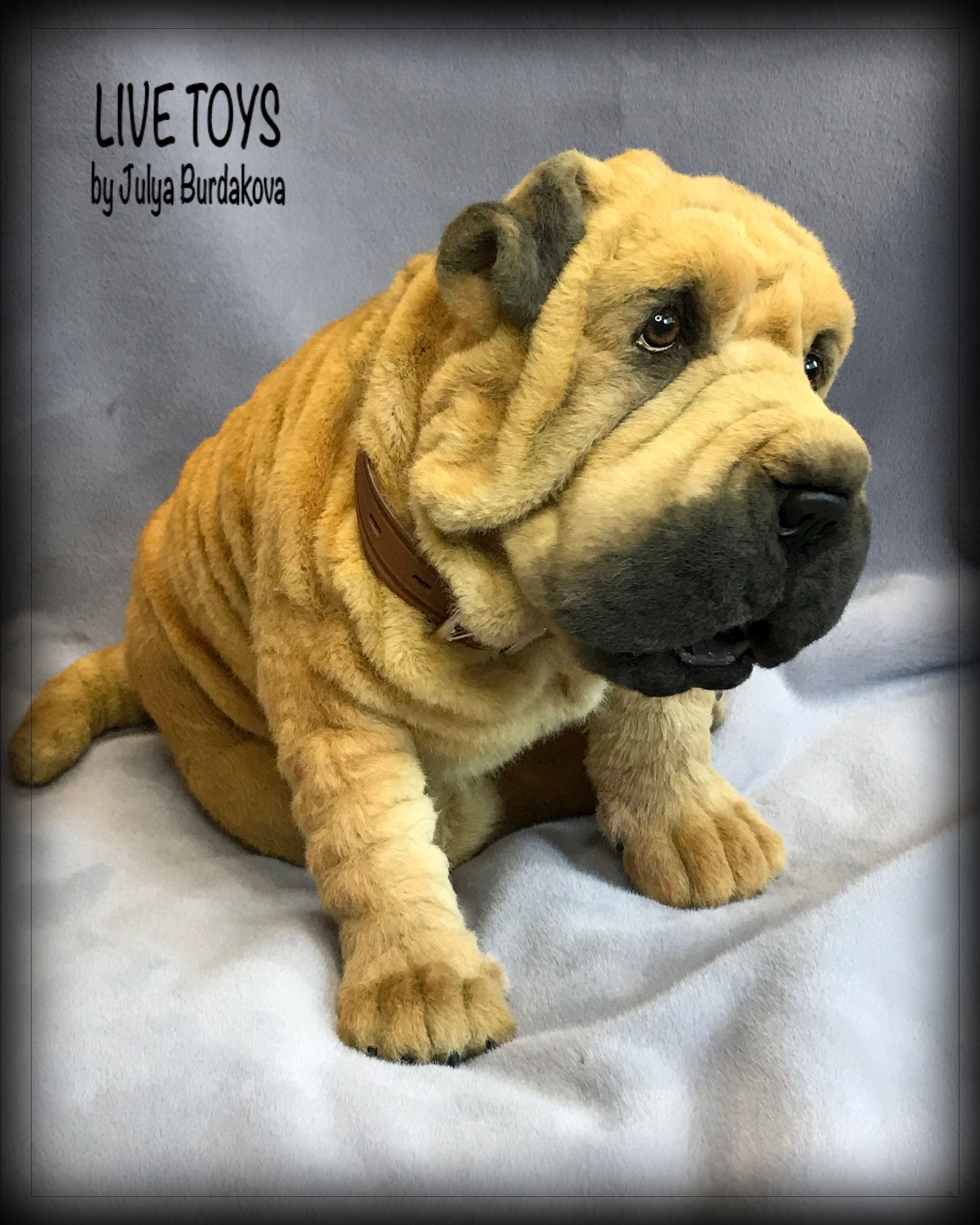 Shar pei plush shar pei puppy Puff stuffed animals Mohair | Etsy