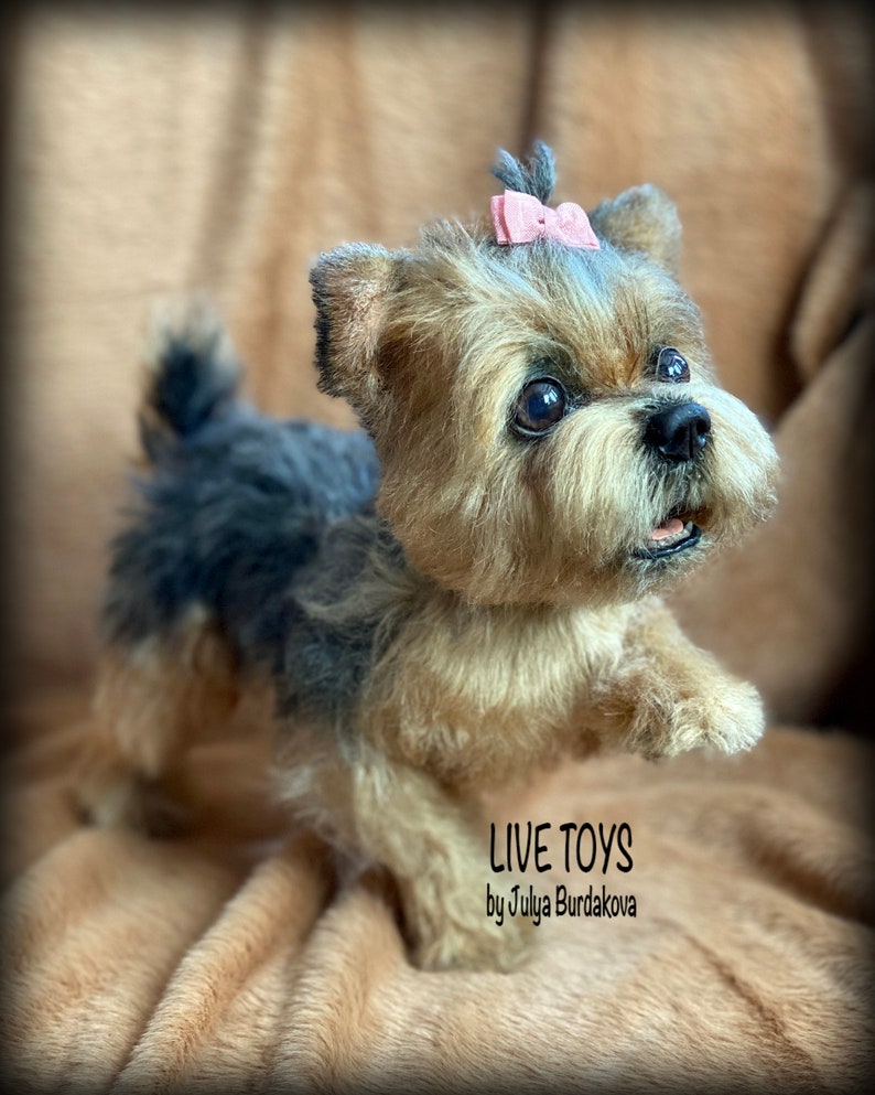 Yorkie Plush Yorkie Puppy Yorkshire Terrier Mohair Dog Pet Etsy