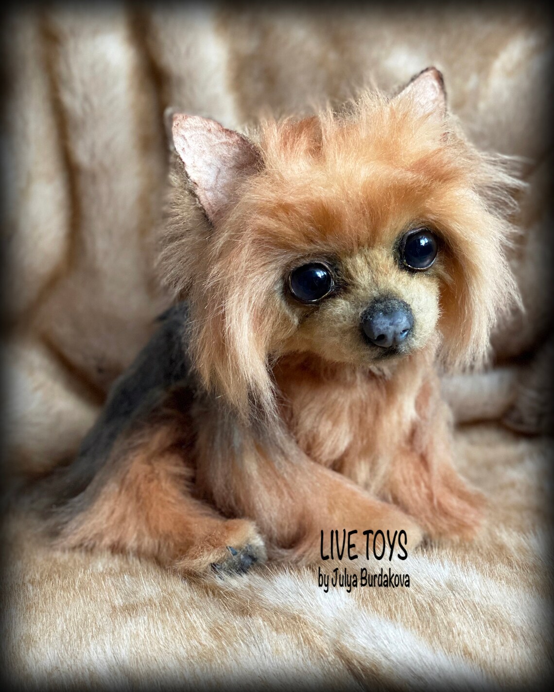 Yorkie Plush Yorkie Puppy Yorkshire Terrier Mohair Dog Pet | Etsy