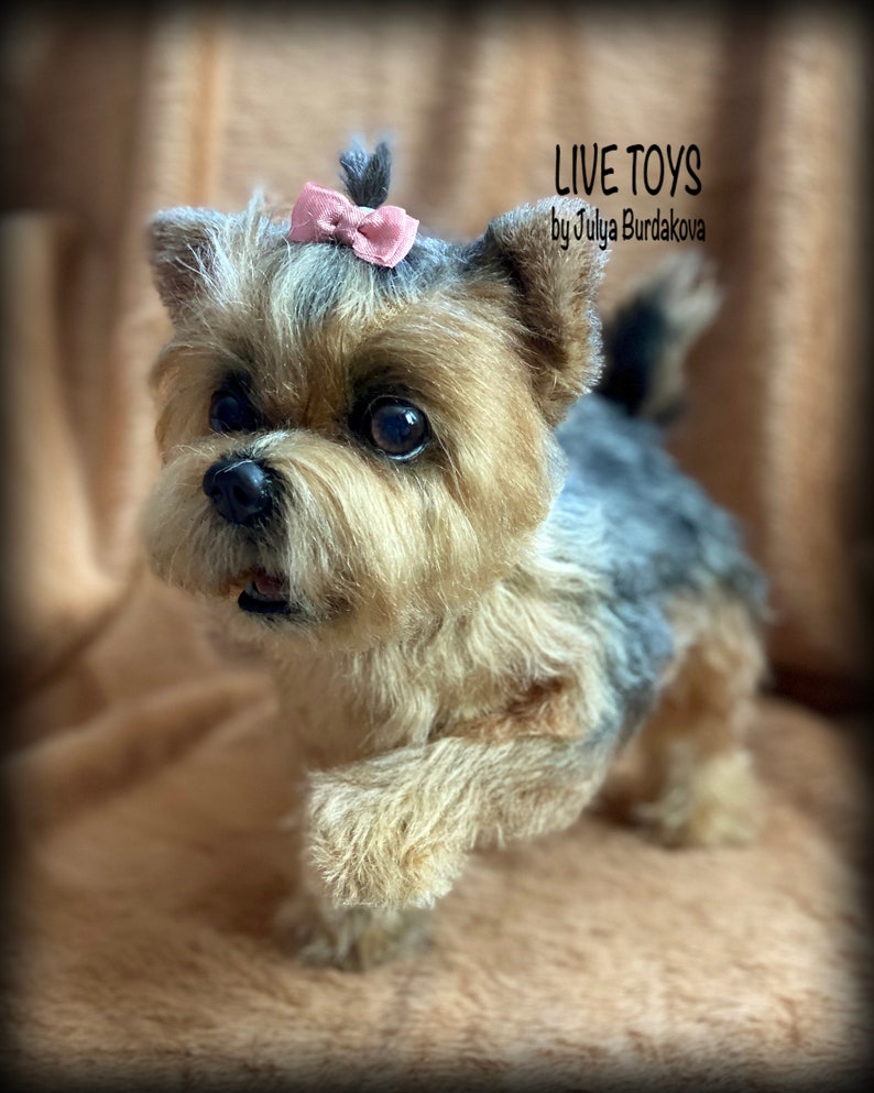 Yorkie Plüsch Yorkie Welpen Yorkshire Terrier Mohair Hund Etsy