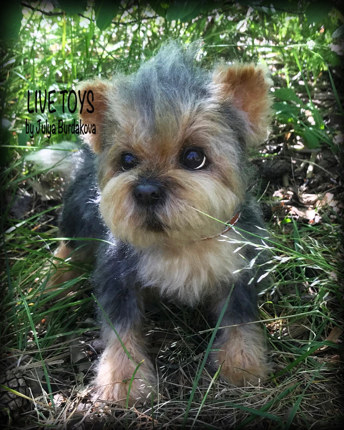 Yorkie Realistic Stuffed Toy Yorkie Puppy Yorkshire Terrier Etsy