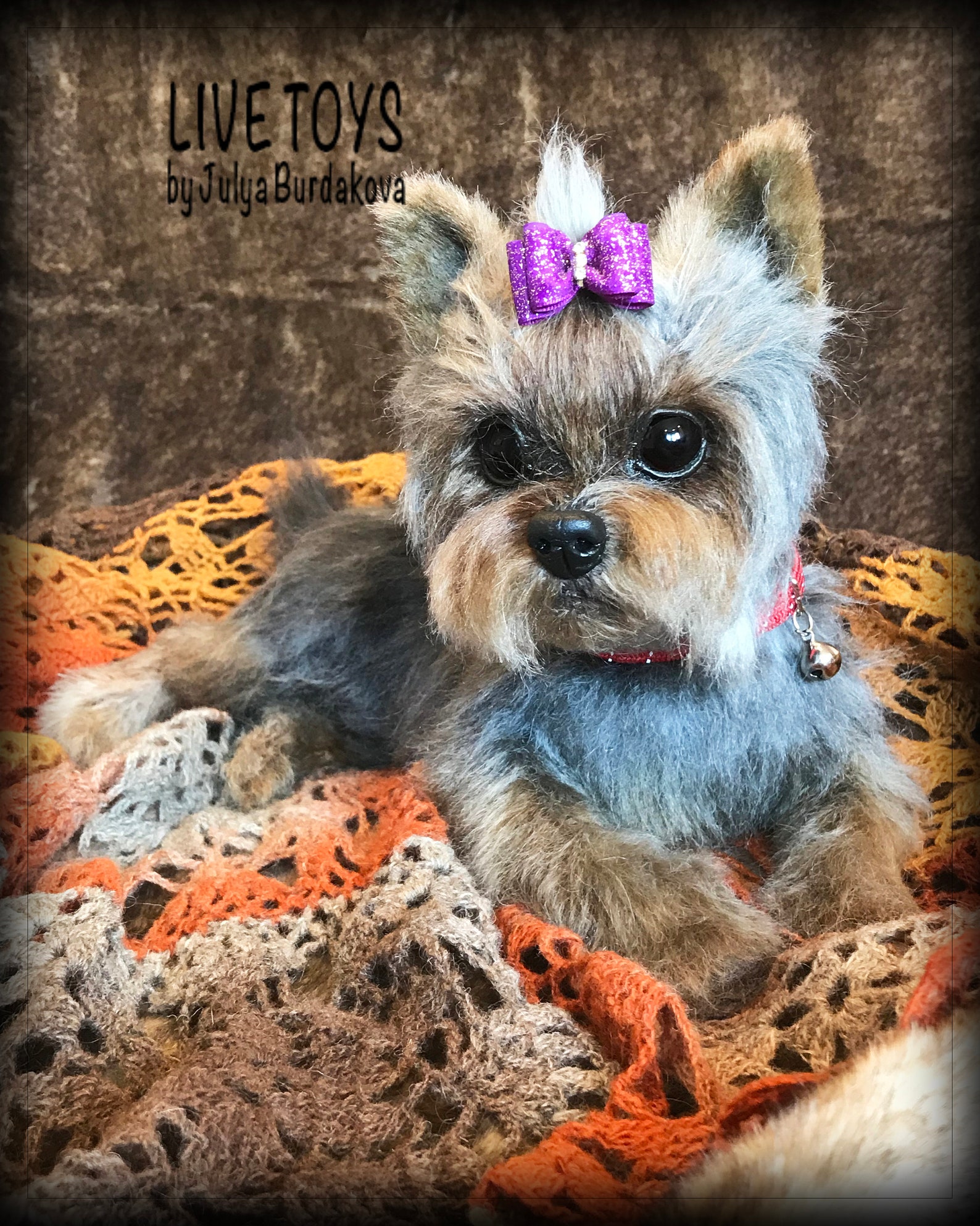 Yorkie Realistic Stuffed Toy Yorkie Puppy Yorkshire Terrier Etsy