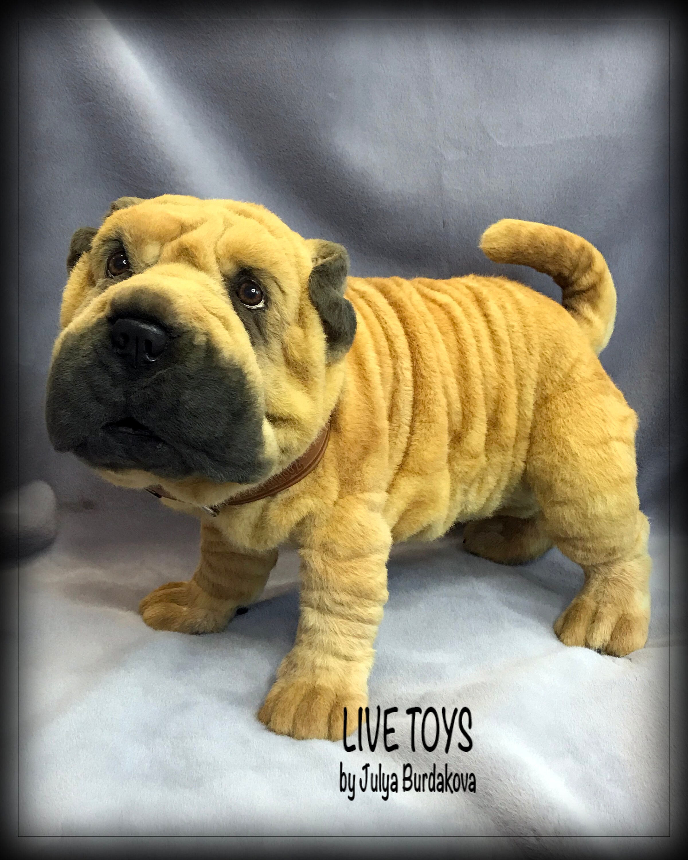 Shar pei plush shar pei puppy Puff stuffed animals Mohair | Etsy