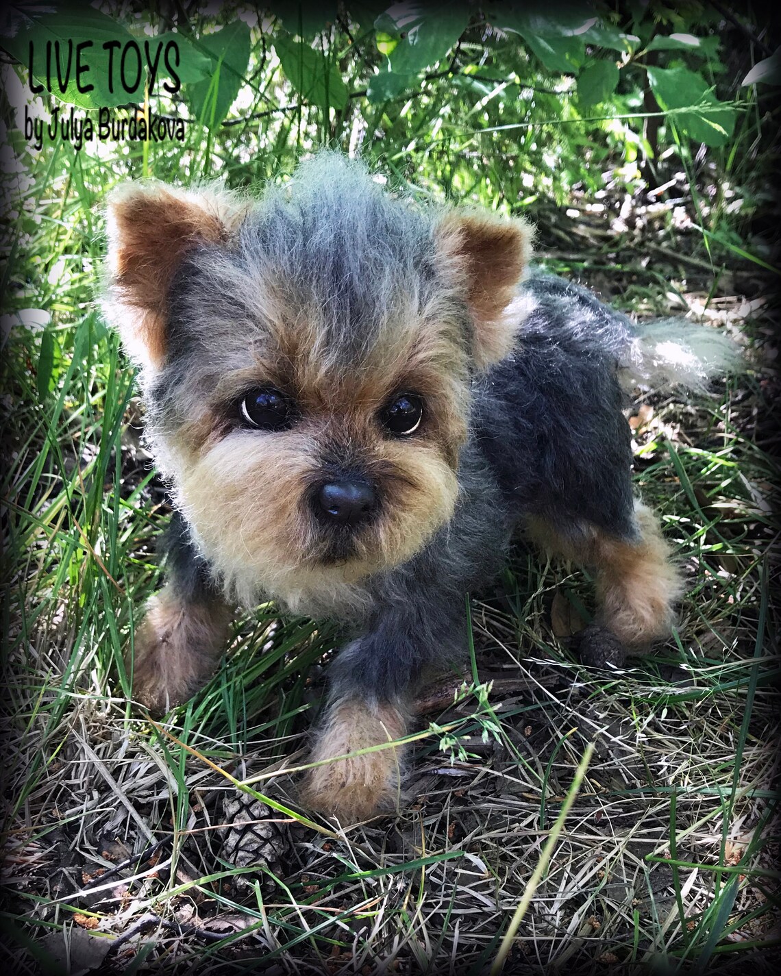 Yorkie Realistic Stuffed Toy Yorkie Puppy Yorkshire Terrier Etsy