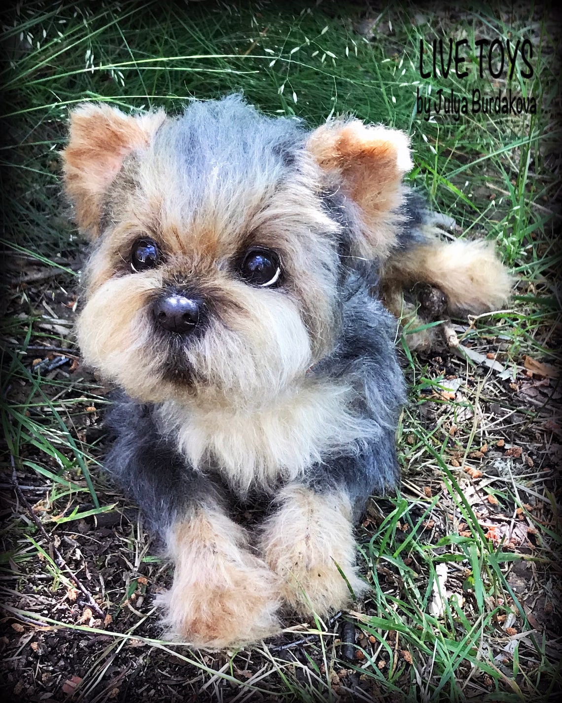 Yorkie Realistic Stuffed Toy Yorkie Puppy Yorkshire Terrier Etsy