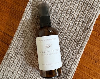 Linen & Pillow Mist 100ml - 'Jasmine Rosewood' | Natural | Vegan | Pure Essential Oils | Vegan Home Fragrance | Pillow Mist | Linen Spray
