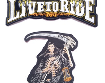 Sons Of Anarchy Vest Large Skull Patches For Back Of Vest Sons Of Anarchy Jacket - Foto 2