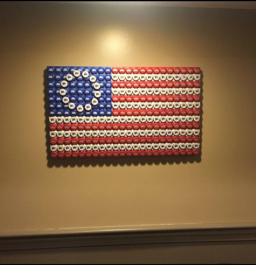 Buy DIY American Flag Bottle Cap Printable Online in India Etsy