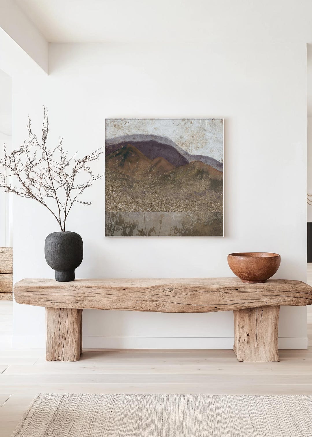 Wabi Sabi Landscape Print / Earth Toned Abstract Wall Art / Digital ...