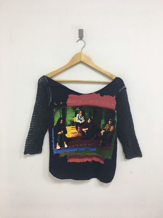Vintage led zeppelin 1995 distressed reconstruct