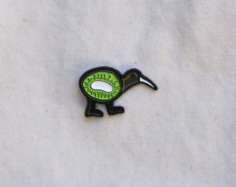 Kiwi Kiwi Enamel Pin - Kiwi Fruit, Kiwi Bird