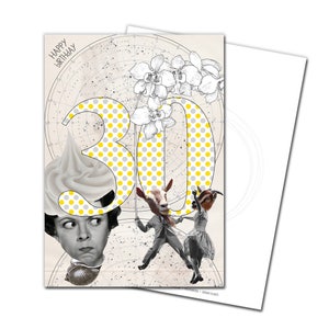 Postal Felicitaciones Tarjeta Tarjeta de Felicitación para 30 cumpleaños