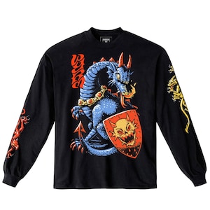 Guarded - Överdimensionerad, kraftig, långärmad t-shirt