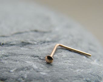 Rose Gold Nose Stud ~ 14K Gold filled Nose Stud ~ Gold Nose Stud ~ Tiny gold Nose Stud ~ Tiny Nose Stud ~ 1mm Nose Stud ~ Gift for her ~