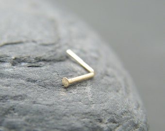 Tiny 14ct Solid Gold Nose Stud: 1.2mm Flat Head
