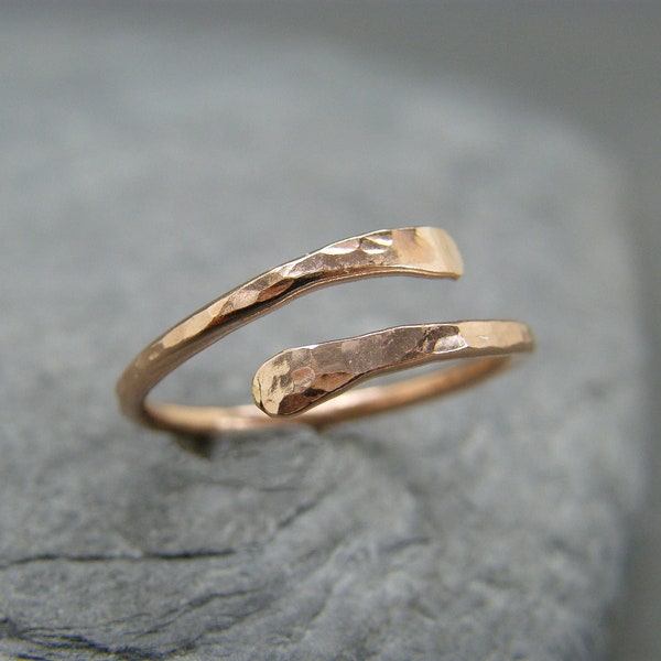 Rose gold ring ~ Open ring ~ Thick rose gold ring ~ Modern gold ring ~ Minimalistic  ring ~ Rings for women gold ~ Gold ring ~ Red gold