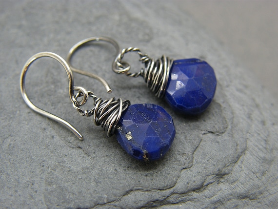Cobalt Glass, Lapis Lazuli & Coin Pearl Earrings, Chandelier Earrings, Blue Gold White Earrings, French Style, Boho Chic, Small Earri Cobalt Glass, Lapis Lazuli & Coin Pearl Earrings, Chandelier Earrings, Blue Gold White Earrings, French Style, Boho Chic, Small Earri