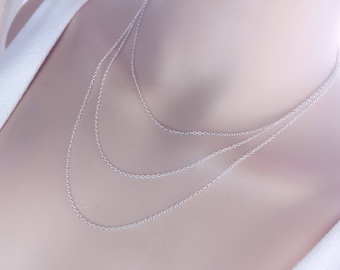 Sterling Silver Pendant Chain: Antique Silver, Handmade Clasp