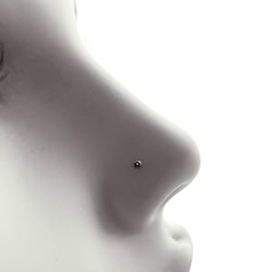 Rose Gold Nose Stud 14K Gold filled Nose Stud Gold Nose Stud Tiny gold Nose Stud Tiny Nose Stud 1mm Nose Stud Gift for her image 2