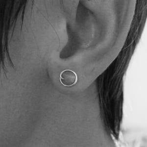Citrine stud earrings November birthstone studs Studs for women Stocking filler earrings, gifts for her Sterling silver stud earring image 5