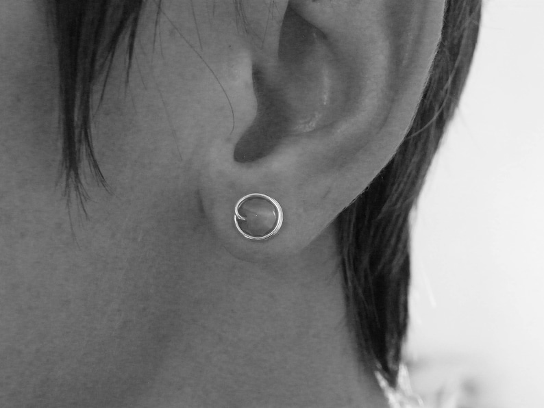 Citrine stud earrings November birthstone studs Studs for women Stocking filler earrings, gifts for her Sterling silver stud earring image 5