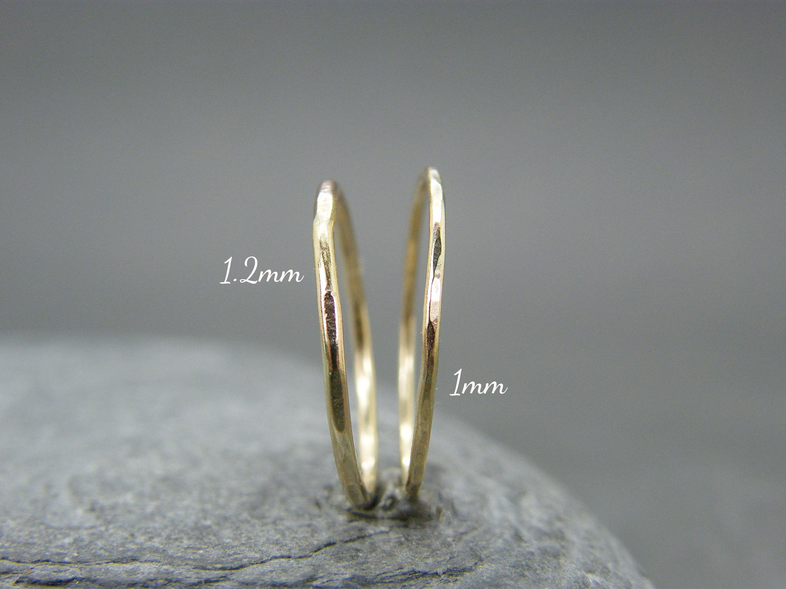 9ct Gold Stacking Ring 9ct Gold Ring Hammered Stacking Etsy UK