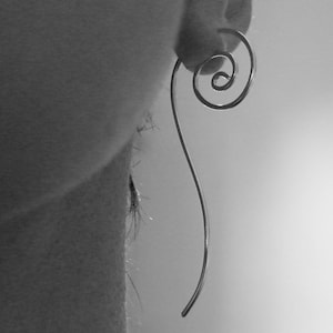 Pendientes minimalistas de oro rosa para ella, Pendientes de oro rosa ideas de regalos para ella, pendientes de oro elegante , oro rosa