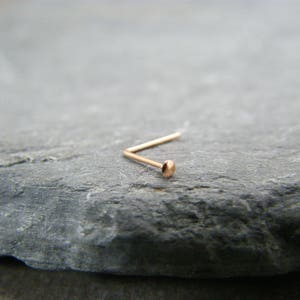 Rose Gold Nose Stud 14K Gold filled Nose Stud Gold Nose Stud Tiny gold Nose Stud Tiny Nose Stud 1mm Nose Stud Gift for her image 4