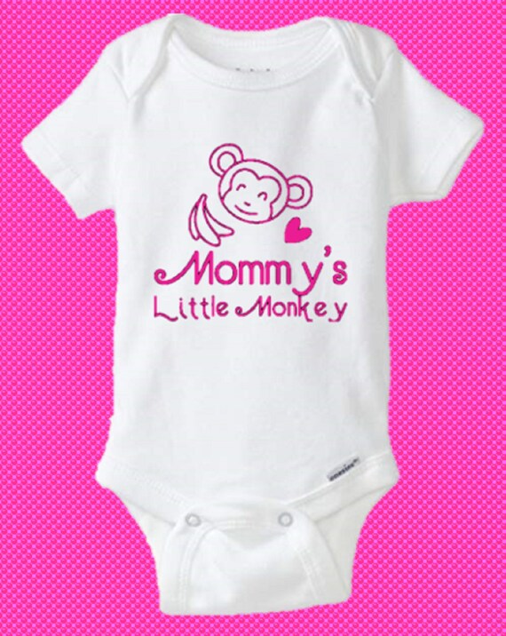 Funny baby vest Mummy/'s Little Monkey bodysuit babygrow
