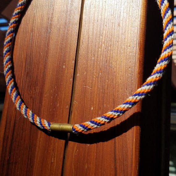 Braided Rope Necklace with yarn from Game Used Baseball Etsy