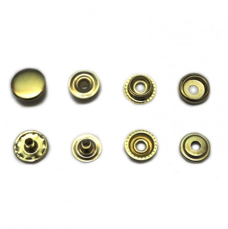 Snap button gold 15mm snap buttons gold snap fasteners Etsy