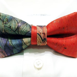 Papillon in sughero double made in italy Bow Tie immagine 4