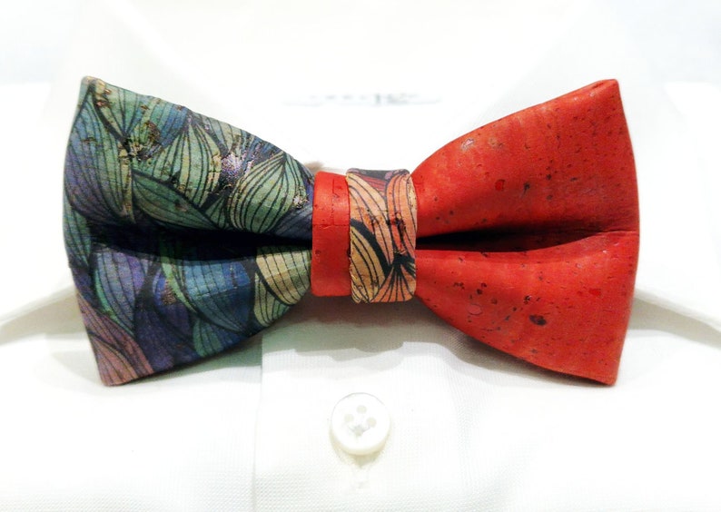 Papillon in sughero double made in italy Bow Tie immagine 4