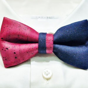 Papillon in sughero double made in italy Bow Tie immagine 2