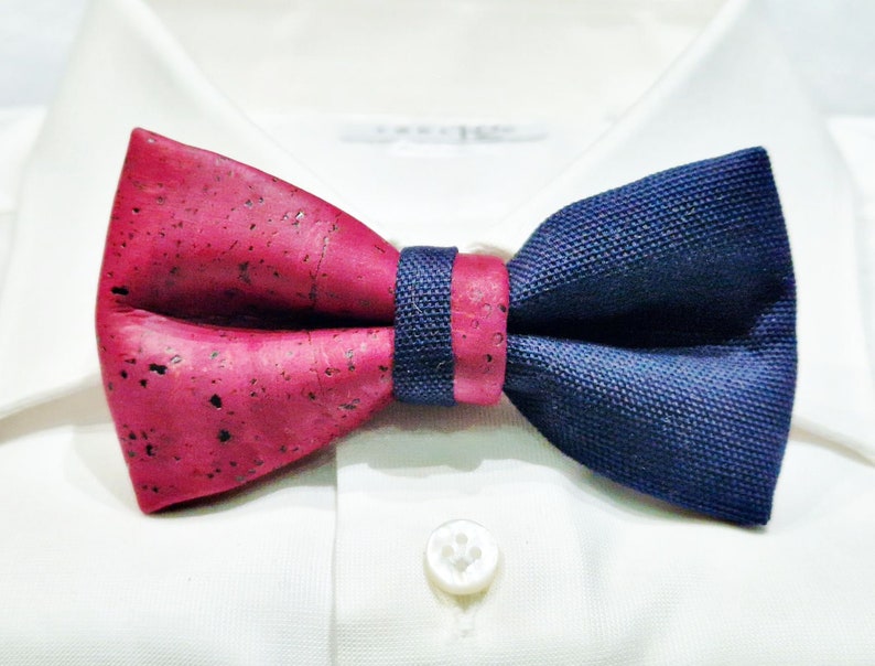 Papillon in sughero double made in italy Bow Tie immagine 2