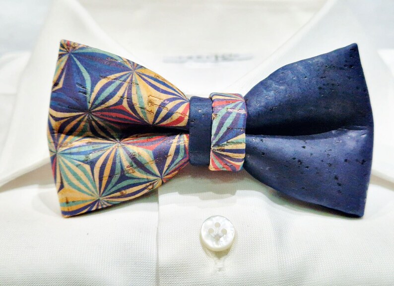 Papillon in sughero double made in italy Bow Tie immagine 9