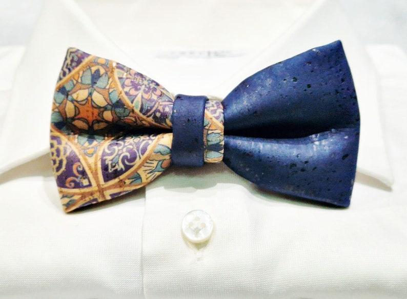 Papillon in sughero double made in italy Bow Tie immagine 3