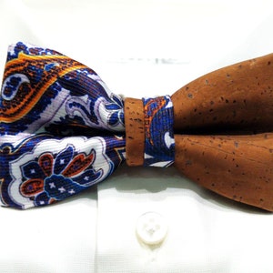 Papillon in sughero double made in italy Bow Tie immagine 1