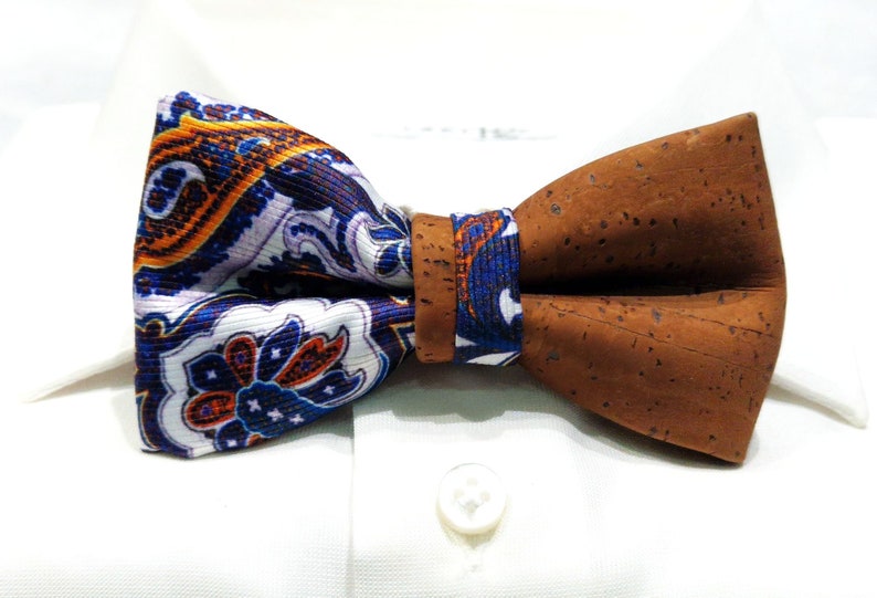 Papillon in sughero double made in italy Bow Tie immagine 1