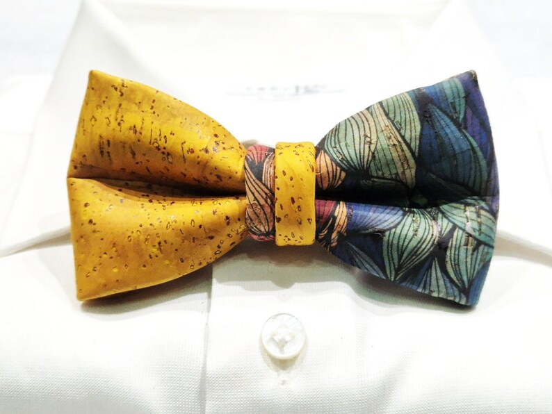 Papillon in sughero double made in italy Bow Tie immagine 7