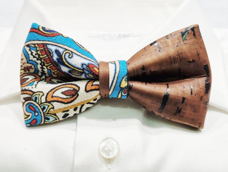 Papillon in sughero double made in italy Bow Tie 7