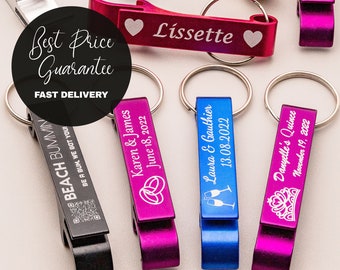 Bottle Opener Keychains Personalized Party Favors for Adults. Employee Appreciation Gifts