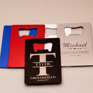 Groomsmen Geschenk - Kreditkarte Flaschenöffner - Edelstahl Hochzeitsbevorzugung - Vatertagsgeschenk