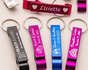 Thanksgiving Favors | Engraved Custom Keychains Bottle Opener Favors | Personalized Keychains
