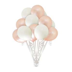 Rose Gold White Balloon Bouquet | Rose Gold Balloons | Rose Gold Birthday Party Theme