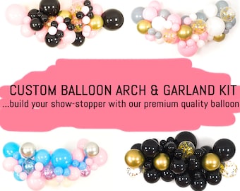 Custom Balloon Garland Kit DIY Balloon Garland Birthday Bridal Shower Balloon Garland Christening Balloons