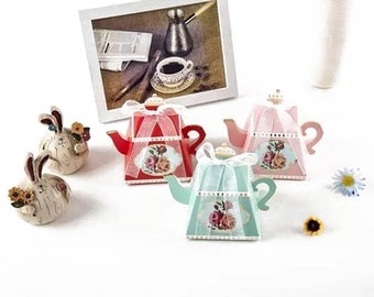 25 Teapot Favor Boxes | Birthday Bridal Shower Favors | Tea Theme | Tea Party Favors | Favor Boxes | Alice in Wonderland