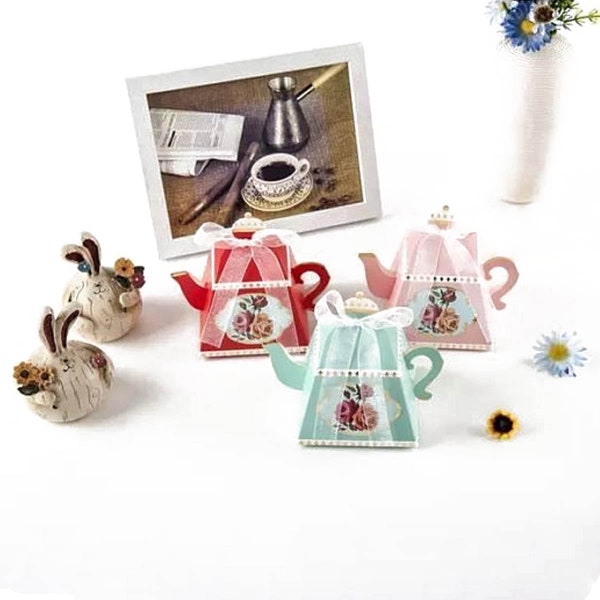 25 Teapot Favor Boxes | Birthday Bridal Shower Favors | Tea Theme | Tea Party Favors | Favor Boxes | Alice in Wonderland