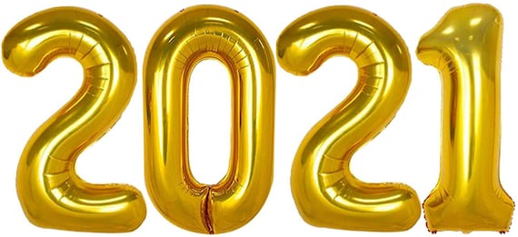 2021 Graduation Grad Party New Year Foil Balloons New Year Balloons Gold Foil Balloons New Years Eve Il_570xn