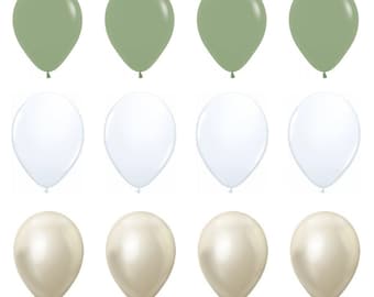 Wild One Woodland Baby Shower Décorations Eucalyptus Sage Green White Gold Balloons Boho Baby Shower Sexe Révéler Teddy Bear Party Balloons